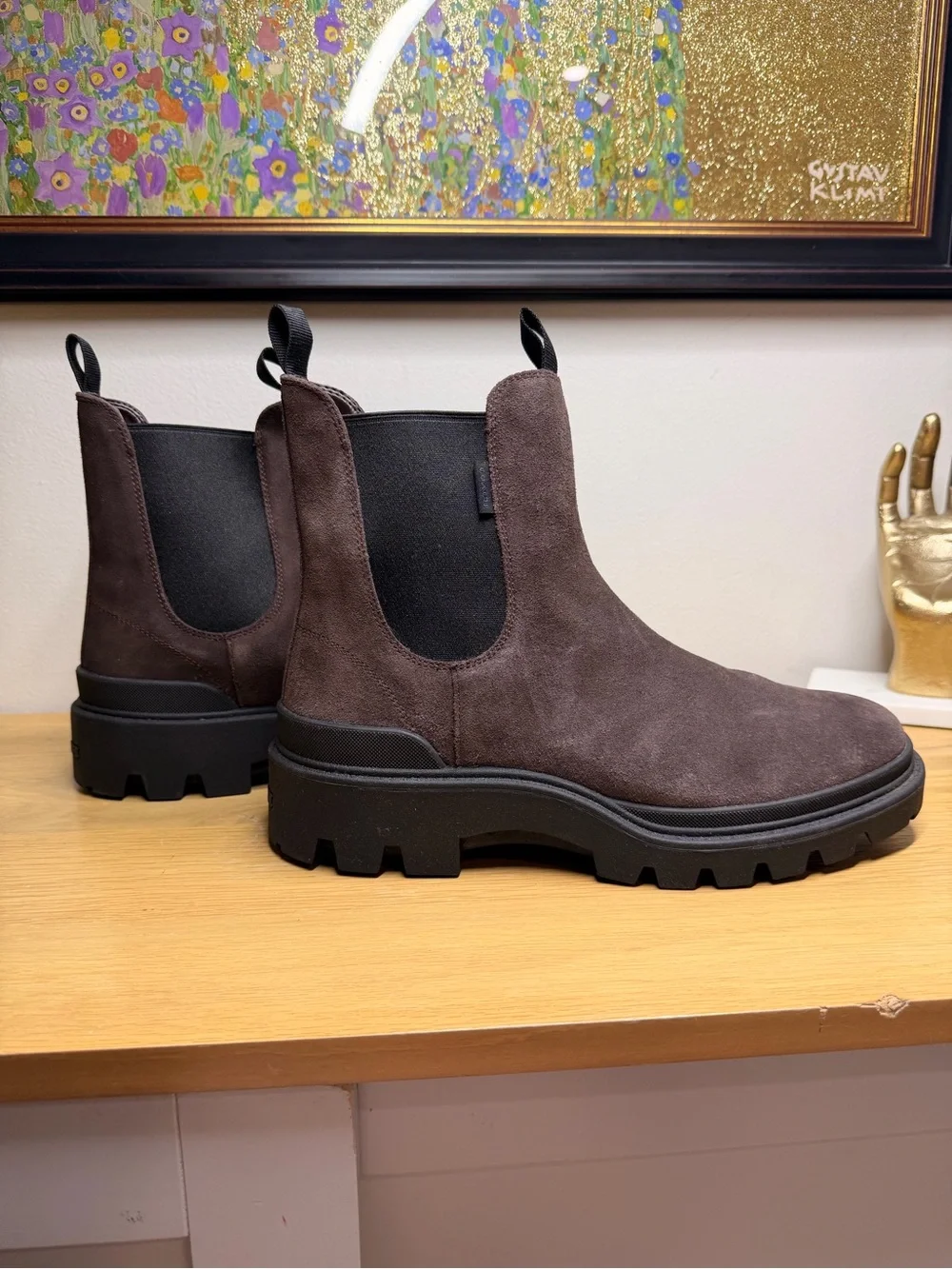 Coach Men's Chelsea Lug-Sole Suede Boots - Brown